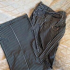 Belted wide leg 7th Avenue pants